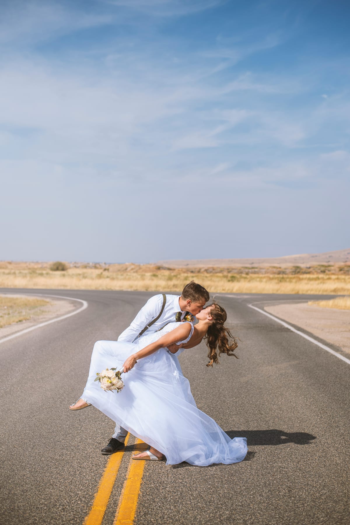 A couple on their wedding day.