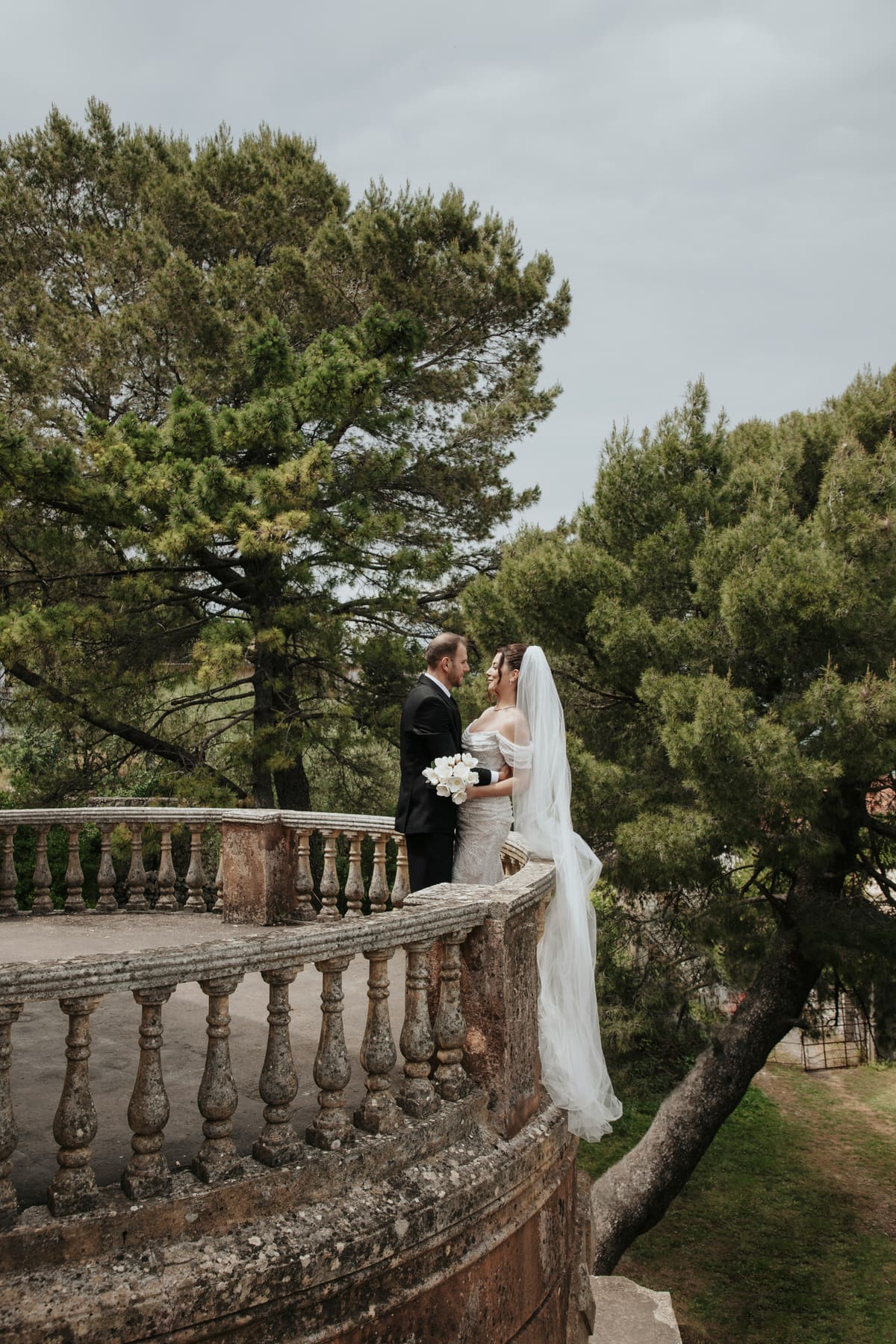 A couple on their wedding day.
