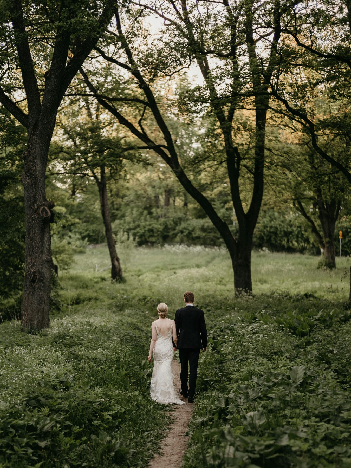 A couple on their wedding day.