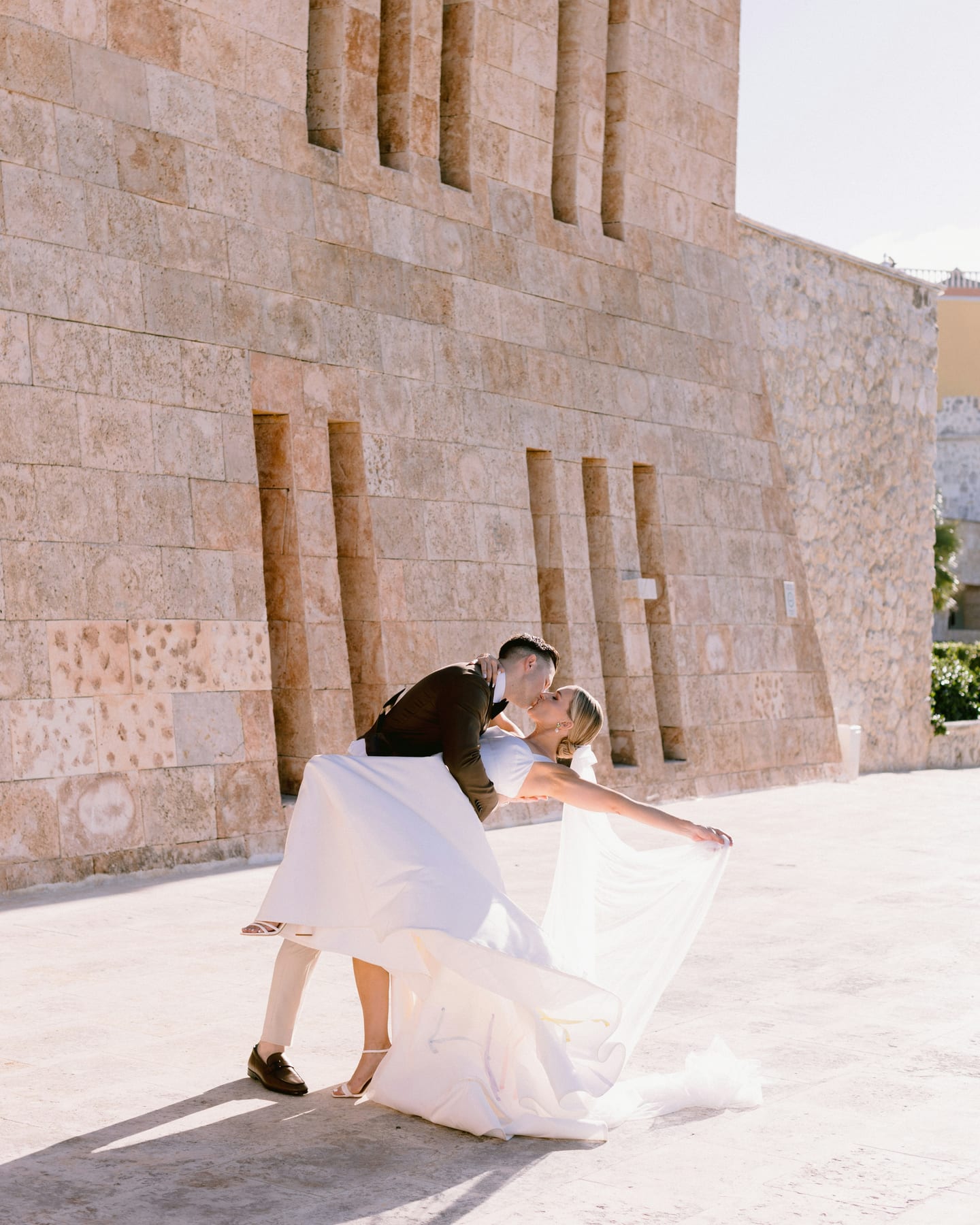 A couple on their wedding day.