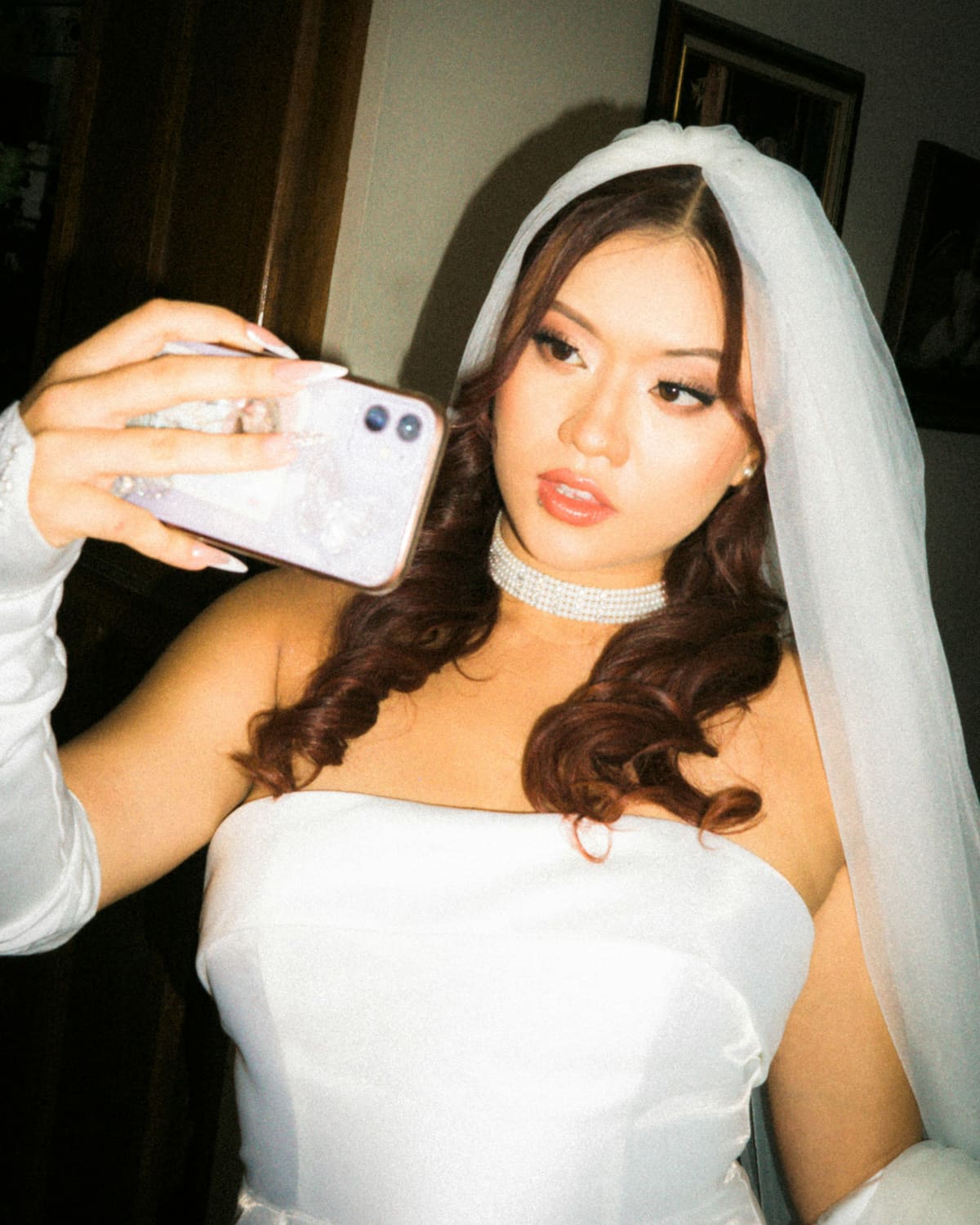 A couple on their wedding day.